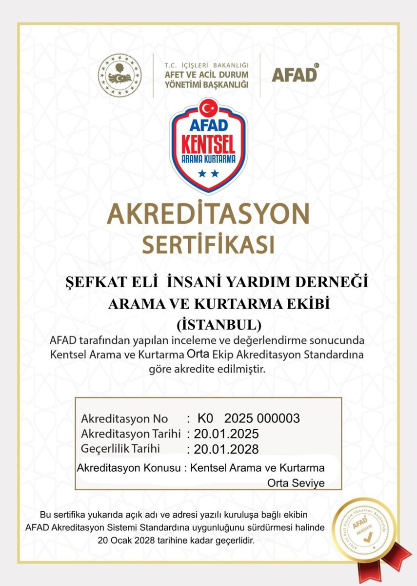 Arama Kurtarma Sertifikası